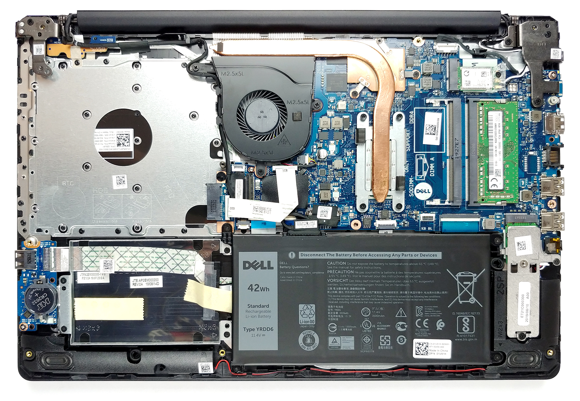 How to replace and fix Dell Inspiron 3581 3580 3793 3780 3590 5570 5575 15-5570 15-5575 / Latitude 5770 3590 Fan original (Dell Inspiron 15 3590 3593)
